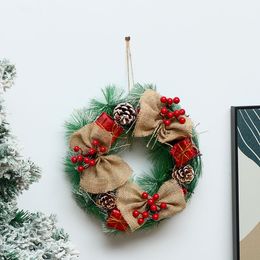 Gifts Xmas Tree Decor Wall Decorations Christmas Wreath Hanging Ornament Christmas Garland Pine Needle Wreath