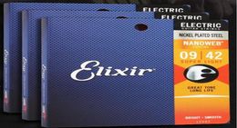 3 Setslot Elixir 12002 Nanoweb ultra Thin Coating Electric Guitar Strings Super Light 009042 Inches Musical Instruments2623221