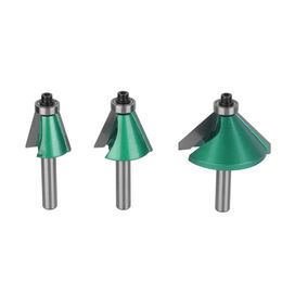 15/22.5/30/45 Degree 8MM 12MM Shank Chamfer Bevel Edging Router Bit Woodworking Milling Cutter for Wood Bit Face Mill End Mills