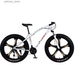 Bikes Ride-Ons Mountain Bicycle 21 Speed Mountain Bicycle Double Disc Brake Hard Frame High Carbon Steel Spring Fork Outdoor Cycling L47