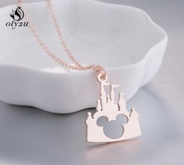 Oly2u Stainless Steel Necklaces & Pendant Mouse Chain Necklace Jewelry Womens Clothing Accessories Party Christmas Gift E2438819