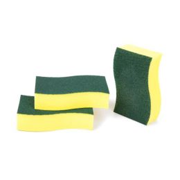 6pcs Cleaning Cloth Sponge Double Layer Sponge Scouring Pad To Clean Kitchen Sink