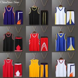 Shorts Custom Basketball Uniforms Sets Throwback Men College Basketball Jerseys Suits Shorts Kids Professional Basketball Jersey Kits