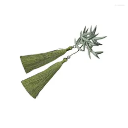Hair Clips Elegant Traditional Decorative Clip Bamboo Leaf Flat
