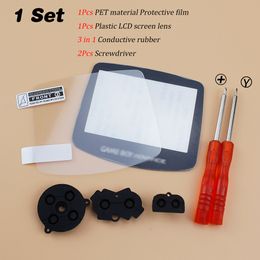 1Set For Gameboy Advance GBA Protective Film Plastic LCD Screen Lens For GBA Console Silicone Conductive Rubber Repair Tool Kit