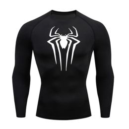 T-Shirts Sun Protection Sports Second Skin Running Tshirt Men's Fitness Rashgarda MMA Long Sleeves Compression Shirt Workout Clothing
