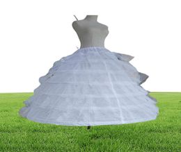 6 Hoops Steel with Puffy Tulle Petticoat Crinoline Underskirt Slips For Wedding Dress Quinceanera Ball Gown Jupon Tarlatan1603210