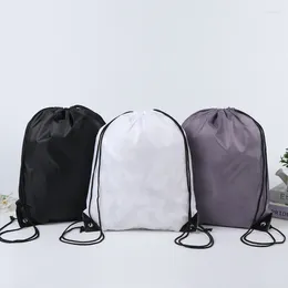 Storage Bags Waterproof Foldable Gym Bag Fitness Backpack 34cm X 43cm Drawstring Shop Pocket Outdoor Hiking Camping Sports For Men Women