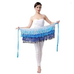 Womens Tracksuits Belly Dance Performance Clothing Y Sequins Tassel Buttocks Scarf Bead Waist Chain Drop Delivery Apparel Dhwds