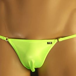 Open Butt G-string Mens Briefs Peni Big Pouch Panties Underwear Sexy Bikini G-String T-Back Thongs Low Rise Elastic Silky Briefs