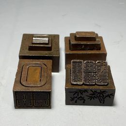 Decorative Figurines Manufacturers Supply Old Bronze Seals One Side With Three And Five Combined Sets Of Stationery For Study.