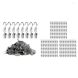 Hooks 150 PCS Stainless Steel Curtain Clips Metal S Hook With For Pos Home Decoration Outdoor Party Wire Holder A