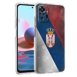Serbia Flag Phone Case For Xiaomi Redmi Note 12 4G 11 10 Pro 5G 10C 10S 9S 9 9T 8T 9C 9A 8 8A 7 K50 K40 Gaming Soft Clear Cover