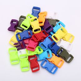 10Pcs 10mm Side Release Buckle Curved Parachute 550 Paracord Bracelet DIY Dog Collar Strap Webbing Outdoor Camp