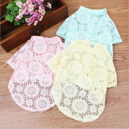 Dog Apparel Pet Lace Bottom Coat Clothes Teddy Spring And Summer Thin Hollow-out Dogs