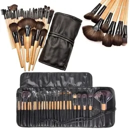 Makeup Brushes GUJHUI Professional 24 Pcs Brush Set Tools Make-up Toiletry Kit Wool Brand Make Up Case High Quality