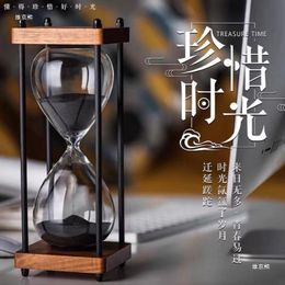 New 30/60 Minute Vintage Clear Glass Hourglass Timer Kitchen Home Office Desktop Decorations Time Management Tools Holiday Gifts