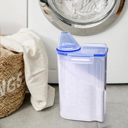 Liquid Soap Dispenser Laundry Powder Box 4L Modern Portable With Measuring Cup Organisation Storage Jar Bin For Home Bathroom El Dorm