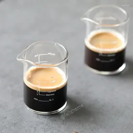 Wine Glasses Mini Glass Cup With Mouth Handmade Simple Espresso High Temperature Resistance Double-sided Scale Measuring 100ml