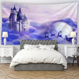 Tapestries Romantic Heart Rose Print Tapestry Bohemian Apartment Decoration Tapestrie Wall Stickers Fabric