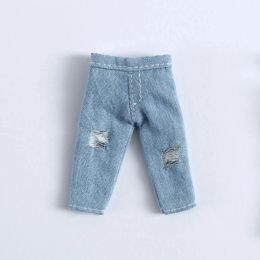 Nieuwe OB11 Babykleertjes Bjd Pop Kleding Jeans Ripped Broek, Obitsu 11, Molly, 1 / 12bjd, gsc, P9 Body Pop Accessoires Kostuums