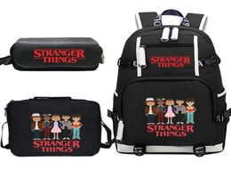 Stranger Things Canvas Backpack Set School Bags for Girls Boys College Students Travel Rucksack Teenage Laptop Travel Backpacks5642040