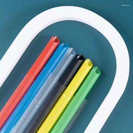 Drinking Straws 19 1CM Multicolor Disposable Plastic Straw Individually Wrapped Bubble Boba Milk Tea Smoothie Thick Bar Drink Accessories