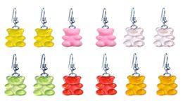 Panda Transparent candy color bear stud earrings Charm earing Gift For Mum or Teacher Newest Style 30pairslot4077000