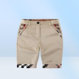 Gentleman Style Summer Boys Plaid Shorts Kids Button Casual Middle Pants Clothes Child Clothing 2-8 Years5992059