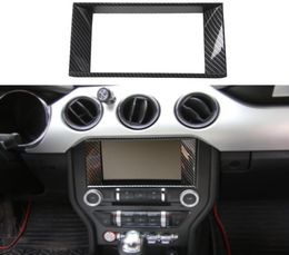 ABS Carbon Fibre Navigation Ring Decoration Trim For Ford Mustang 15 High Quality Auto Interior Accessories2098251