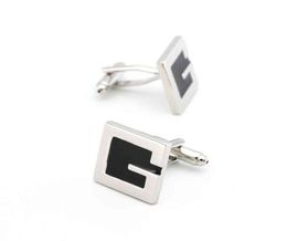 Classic Cuff Links For Men Designer G Design Quality Brass Material Black Colour Cufflinks Wholeretail G1126238S6946474