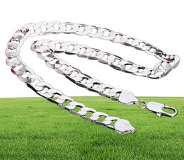 Chains Special Offer 925 Sterling Silver Necklace For Men Classic 12MM Chain 1830 Inches Fine Fashion Brand Jewellery Party Wedding7339569