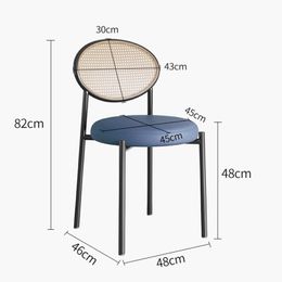 Bar Desk Dining Chairs Restaurant Luxury Ergonomic Mobile Rattan Chair Dining Room Sets Office Eetstoelen Outdoor Furniture SQC