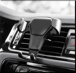 Automatic Locking Gravity Universal Air Vent GPS Cell Phone Holder Car Mount Stand Grille Buckle Type Compatible with All Apple iP9598096