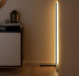 Floor Lamps Nordic LED Lamp Modern Simple Warm White Corner Rod Light For Living Room Bedroom Interior Atmosphere Standing IndoorF5891097