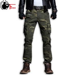 Pants 2024 Cotton Army Urban Clothing Camouflage Men Military Style Pocket Tactical Cargo Pants Long Length Male Combat Camo Trousers