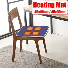 Blankets 45x45cm/45x90cm Heating Mat 3-Level Temperature Adjustment Seat Cushion For Office Study Room USB/Type-C Plug-in Blanket