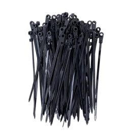 100/200Pcs Screw Hole Cable Ties Fixed Cable Ties Adjustable Heavy Duty Self-locking Cord Ties Organiser Straps Fastening Loop