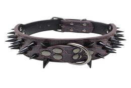 Adjustable Dog Collar Cool Sharp Spiked Studded Leather Dog Collars For Medium Large Breeds Pitbull Mas Boxer Bully 4 Sizes Q11195168954