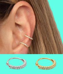 1PC Tiny Ear Cuff Dainty Conch Huggie CZ Non Pierced Diamond Nose Ring Fashion Jewelry Women Gift3133675