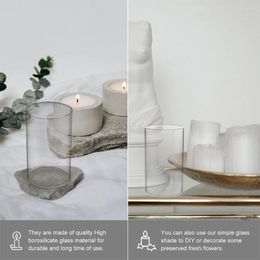 Candle Holders Protective Cover Transparent Holder Open Ended Shades Desktop Supply Dining Room Light Fixture