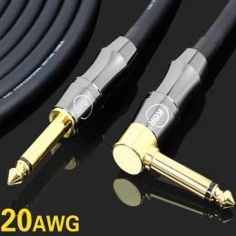 Cables Guitar Audio Cable Connecting Line Electric Guitar Bass Piano Keyboard Drum Instrument Noise Reduction Shield Guitar Wire 20AWG