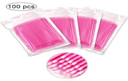 100Pcsbag Disposable Eyelash Brush Lash Removing Swab Micro Brush MicroBrush Individual Eyelash Extension Supplies Makeup Tool7168147