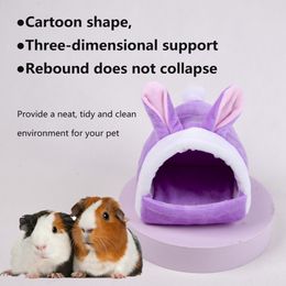 Cozy Hamster Nest Provide Warmth Comfort Versatile Plush Sponge Safe Soft Texture Small Pets Nest for Winter