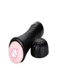 Male Masturbator Vibration Pocket Pussy Real Vagina Oral Masturbation Cup Flashlight Shape Man Adult Vagina Sex Toy for Men X1156196