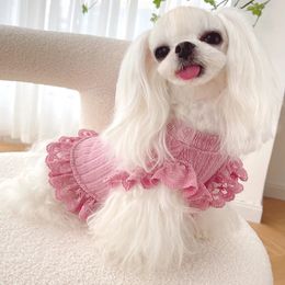 Summer Dog Skirt Short Type Pet Dress Cat Yorkshire Chihuahua Clothing Puppy Costume Apparel Small Clothes Tutu Drop 240412