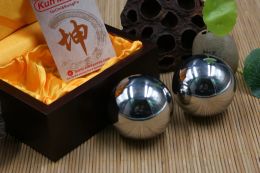 Bras Kunmaster Iron Tai Chi Kung Fu Ball, Old Handball Solid Ball 430 Stainless Steel Ball, Player Health Massage Ball