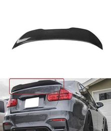 HighKick Real Carbon Fibre PSM Style F30 Spoiler Wing Car Rear Trunk Boot Lip Spoiler Wing Lip For BMW F80 M3 F30 330i 335i 201321292815