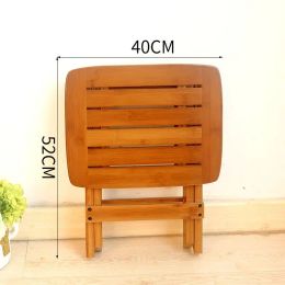 Thickened Portable Bamboo Folding Stool Simple Large Balcony Modern Small Household Stools Economical Outdoor Fishing Ottomans