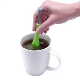 Reusable Tea Bag Plastic Tea&Coffee Strainer Measure Swirl Steep Stir Household Kitchen Small Tools